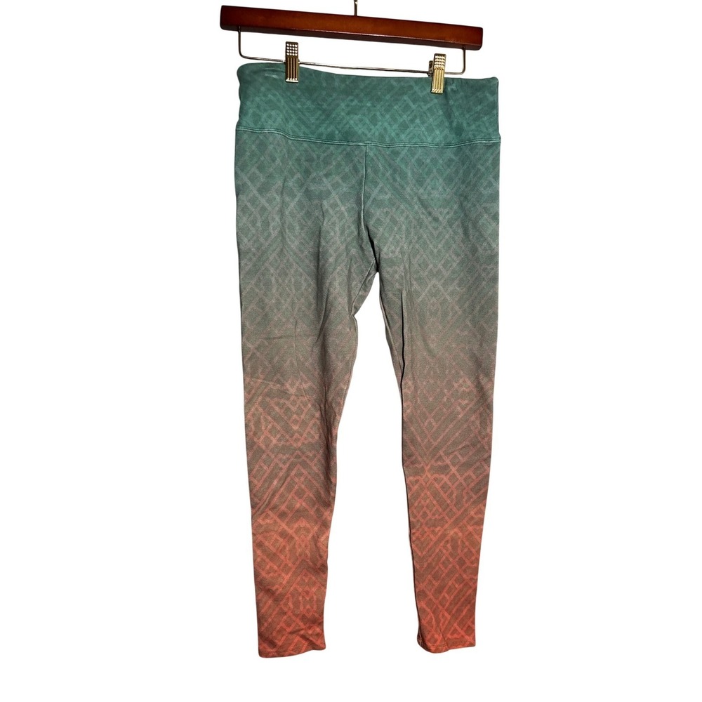 Soft Surroundings S Ombre Geometric Leggings Yoga Athletic Pants Activewear